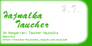 hajnalka taucher business card